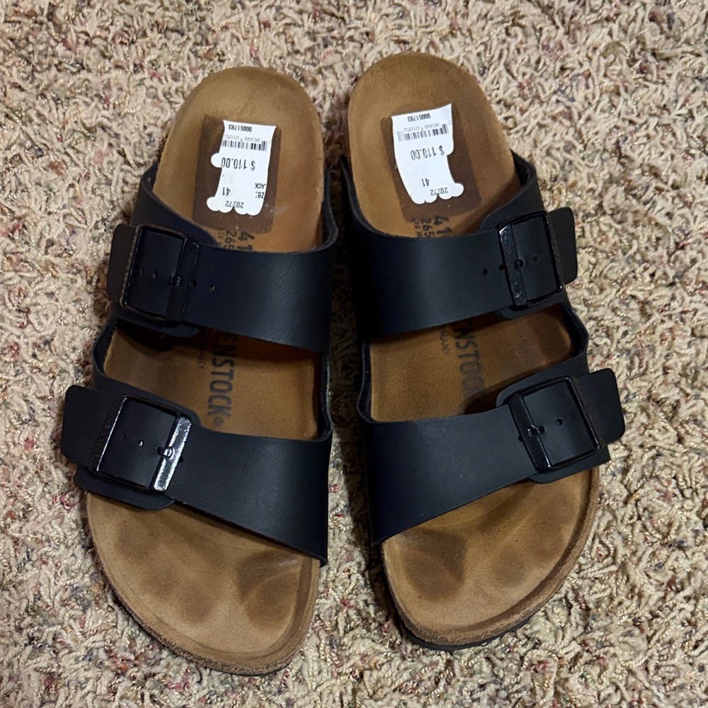 Birkenstock Size L 10 M 8 europe 41 Black Sandals